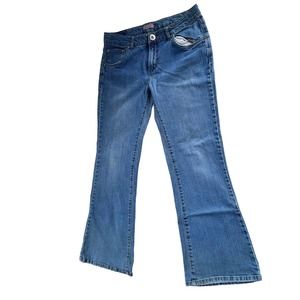 Levi Strauss Signature Blue Denim Womens 18 1/2 Plus Stretch Bootcut Jeans